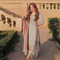 Pink & Sea Green Embroidery 3Pcs Suit  For Women 003
