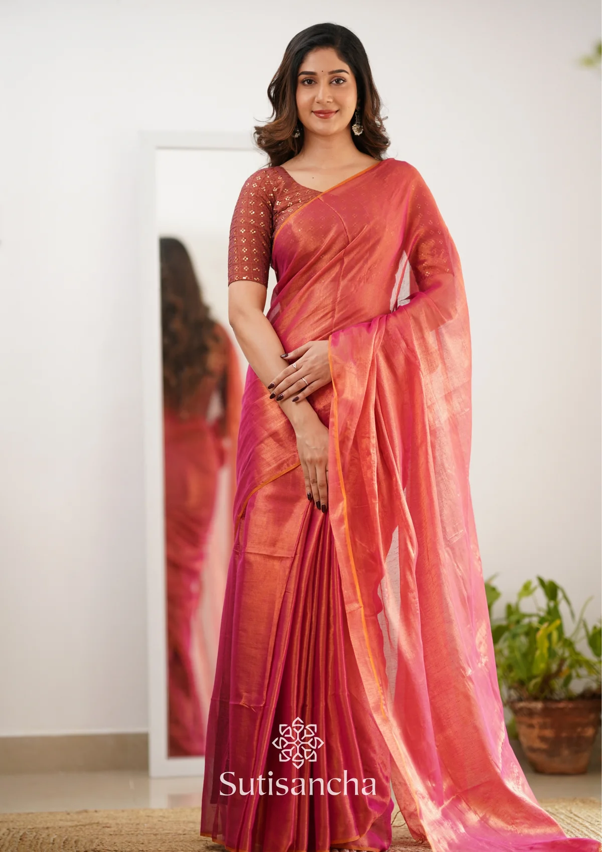 Ethereal Elegance  Plain  Silk Saree For Women