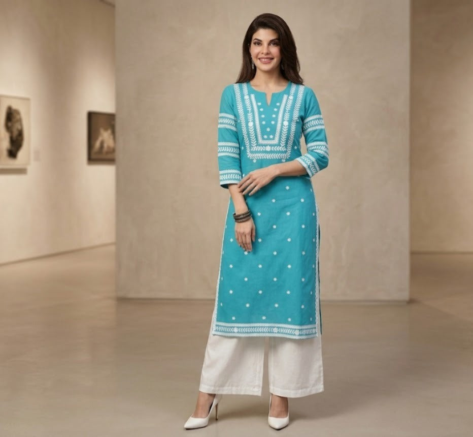 Chikankari Embroidery  Ready To Wear  Top  For Women 001