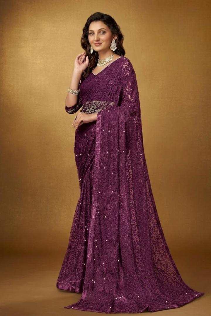 Beads  Work Saree Collection For Women