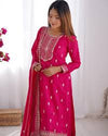 Zari Embroidered with Intricate Sequins Suit
