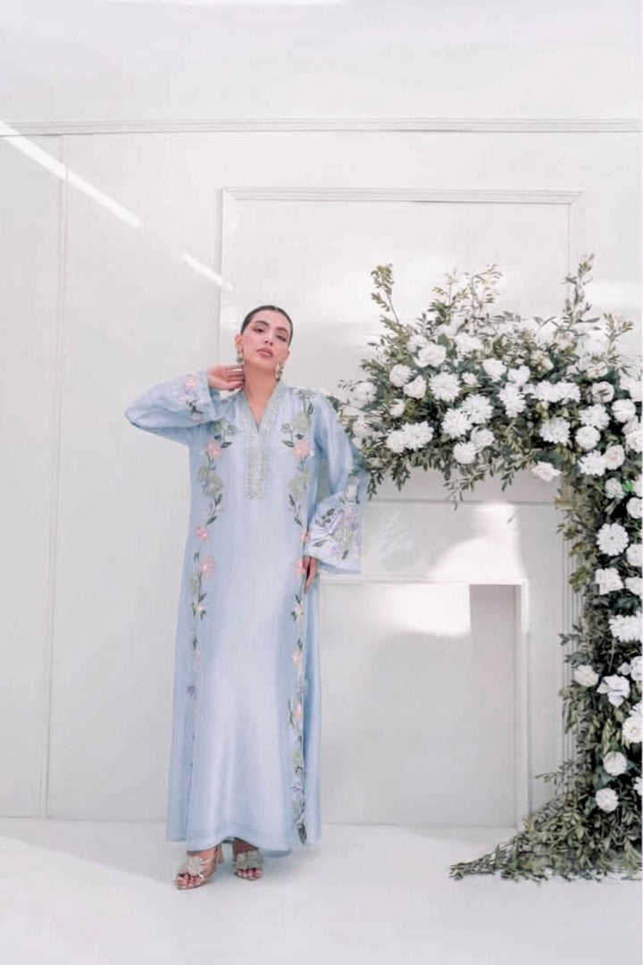 Luxury Embroidered Roman Glass 3-Piece Ready-to-Wear Kaftan Set – view 18