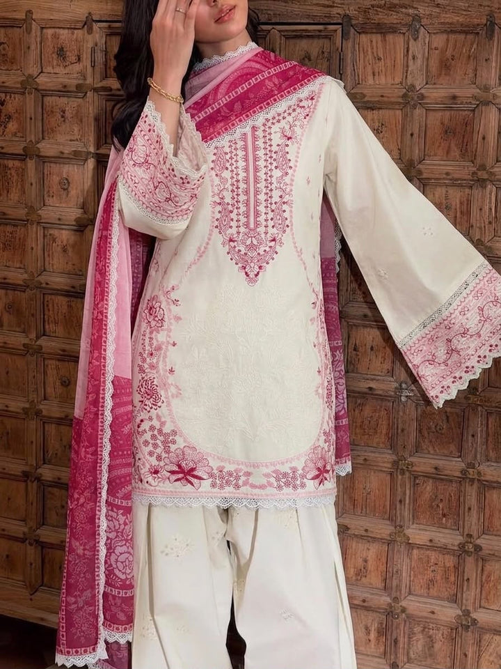 Luxury Embroidered Satin Rayon 3-Piece Ready-to-Wear Farshi Palazzo Suit – view 16