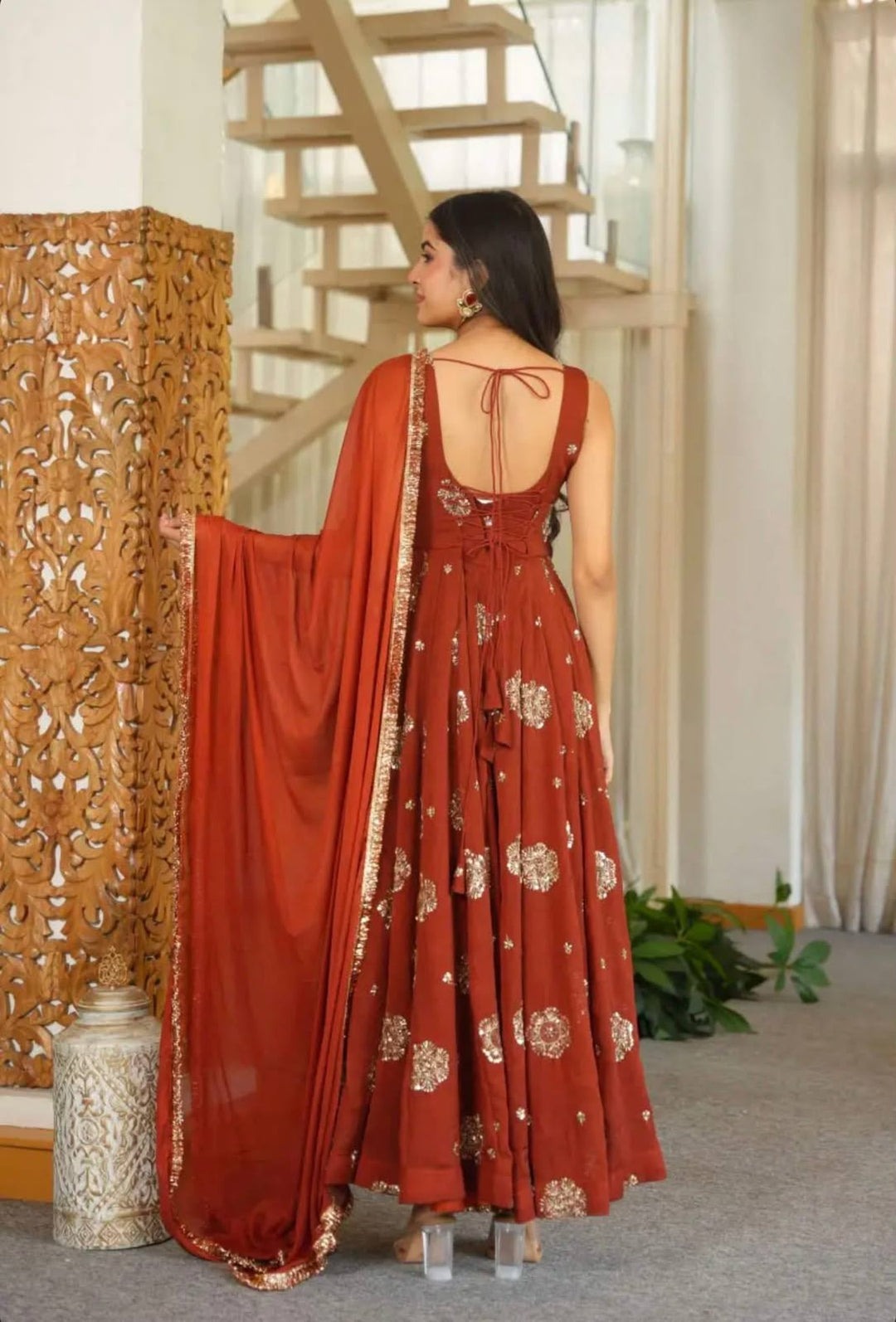 Luxury Embroidered Doremon Crush 3-Piece Ready-to-Wear Gown Set – view 3