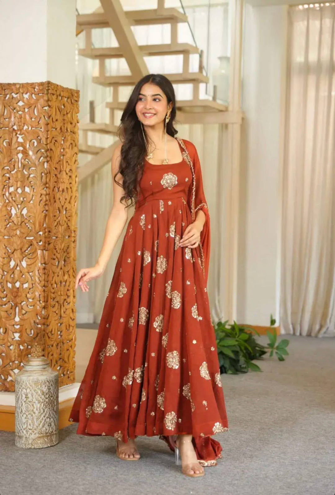 Luxury Embroidered Doremon Crush 3-Piece Ready-to-Wear Gown Set – view 4