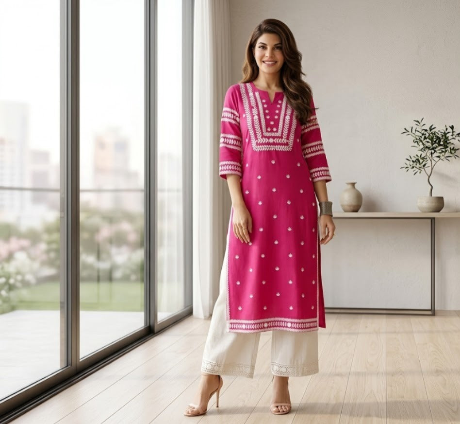 Chikankari Embroidery  Ready To Wear  Top  For Women 001