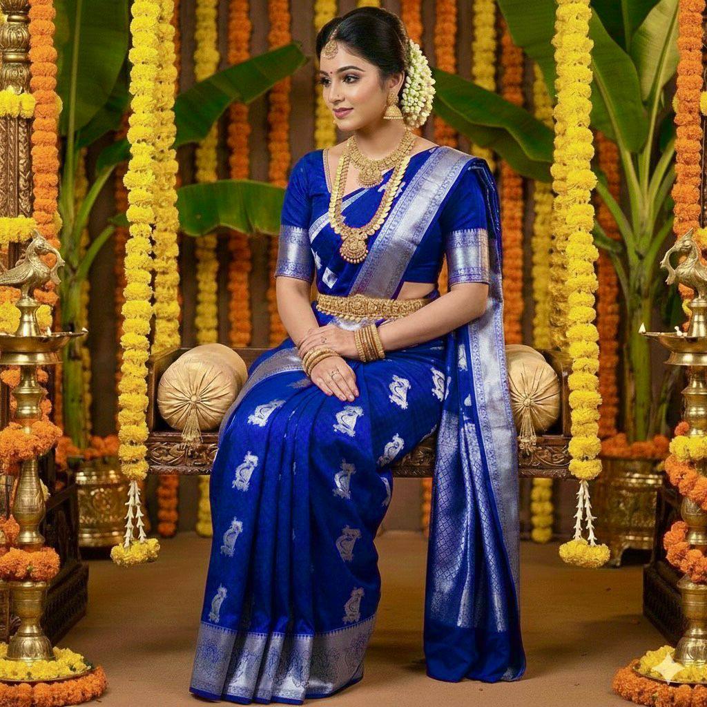 Elegant Soft Lichi Silk Saree Collection  For Women