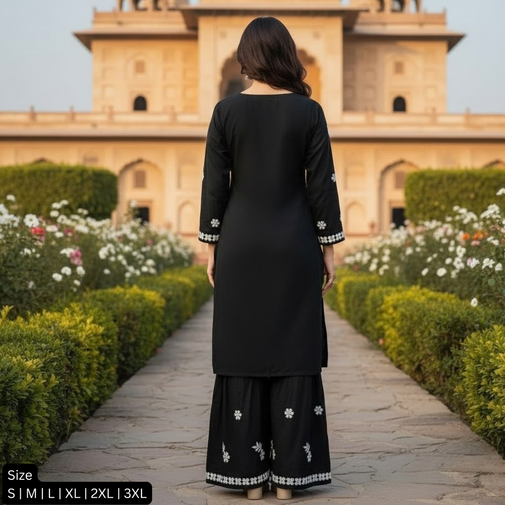 2PCS Rayon Embroidery Suit For Women 002