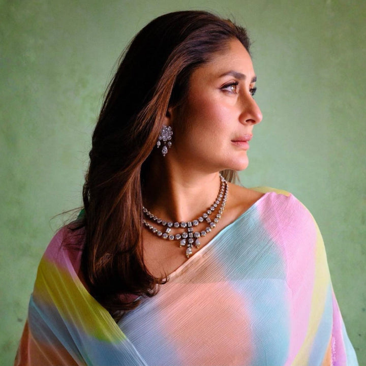 [READY STOCK] Bollywood Festival Saree | Multicolor Georgette Indian Baju Raya Wear