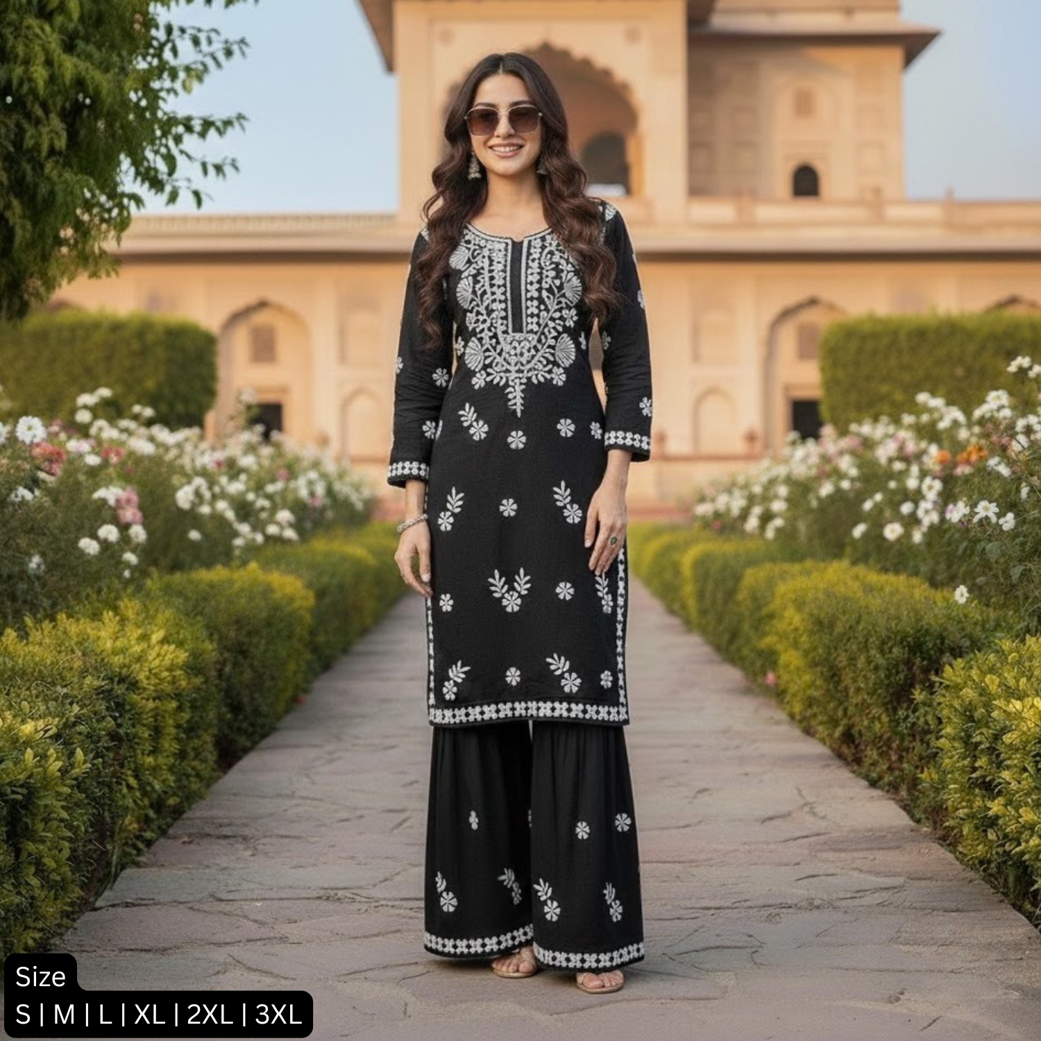 2PCS Rayon Embroidery Suit For Women 002
