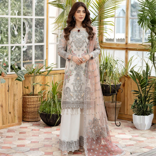 Ready To Wear Embroidery Sharara 3Pcs Suit For Women 003