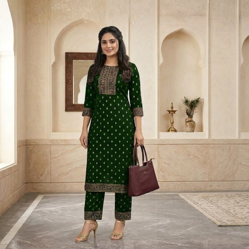 Premium Quality Ready To Wear Cotton 2PCS Suit  For Women 002