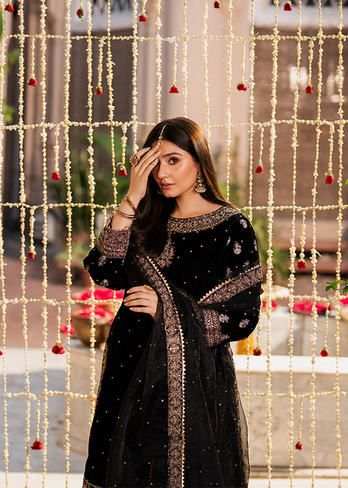 Chiffon Sequin Embroidered Garara Suit – Ready to Wear