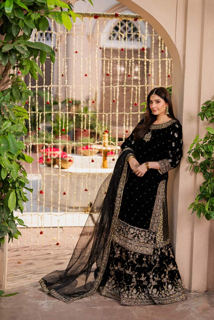 Chiffon Sequin Embroidered Garara Suit – Ready to Wear