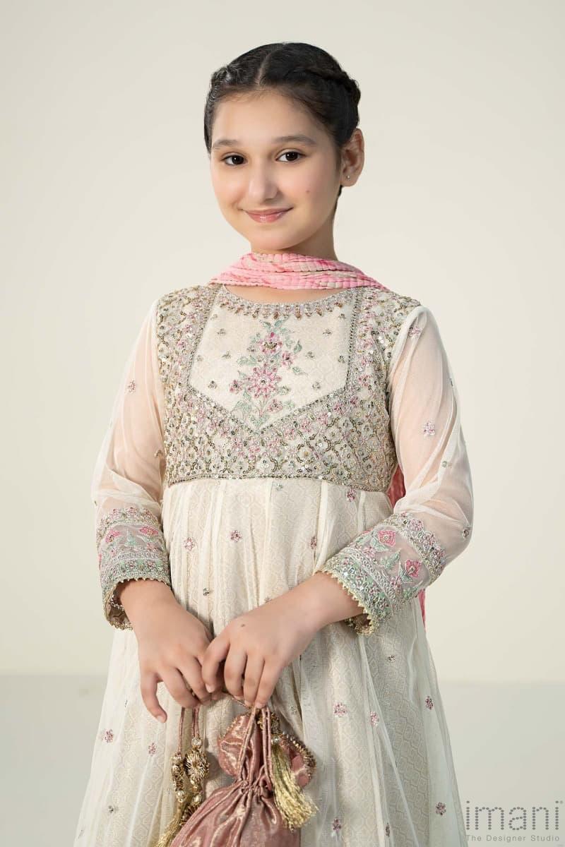 Chiffon Flare Suit With Embroidered Koti &amp; Chiffon Dupatta | Ready To Wear