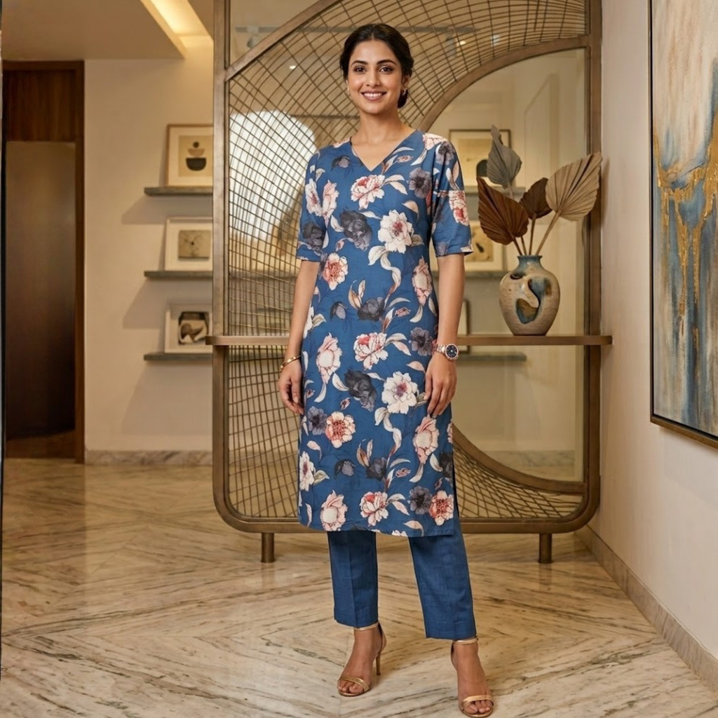 Stylish  Cotton Rayon 2 PCS  Set For Women 002