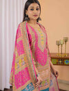 Floral Embroidered Regular Maslin Fabric Suit