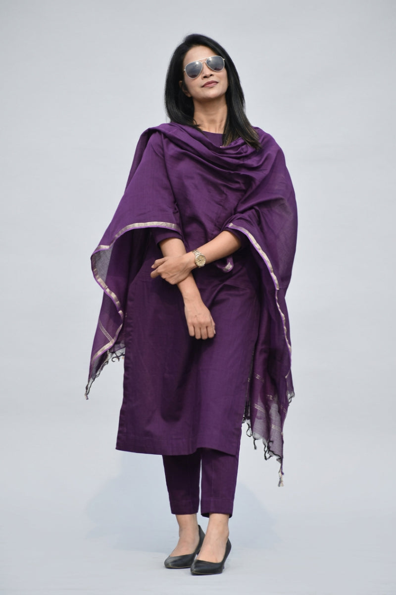 Deepavali Cotton 3PC Ready Wear  Kurta  (BAJU) Set (S-3XL)
