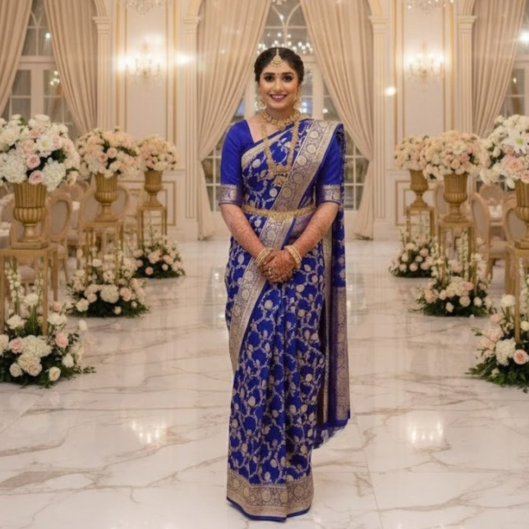 Sophisticated  Elegent Lichi Silk Saree For Women