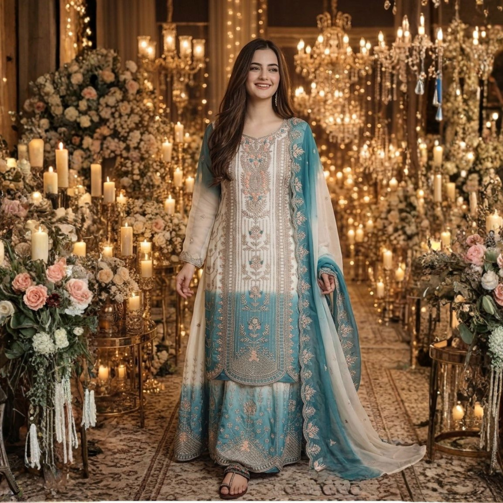 3 Piece Ready to Wear Embroidery Suit