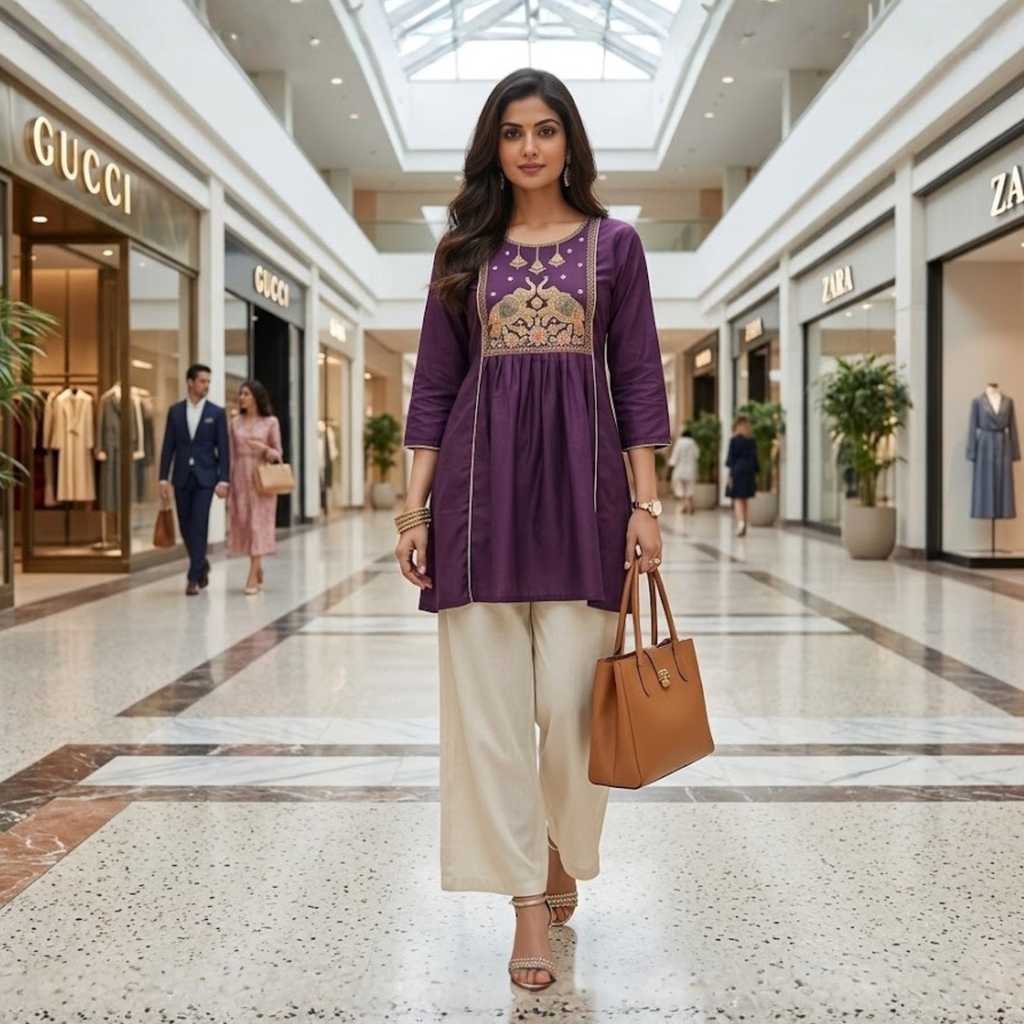 Cotton Elephant Embroidered Tops Collection For Women 001