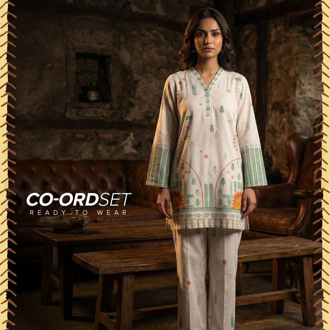 Ivory Sunflower Vine Co-ord Set