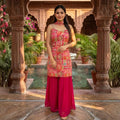 Elegant Mirror and Diamond Hand Work 3PCS Suit For Women