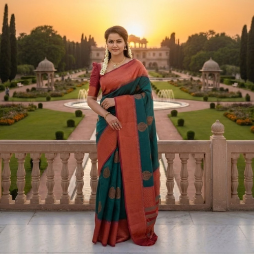 Pure Silk Unstitched Saree For Women