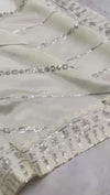 Desirable Fancy Chinon Sequence Embroidered Set