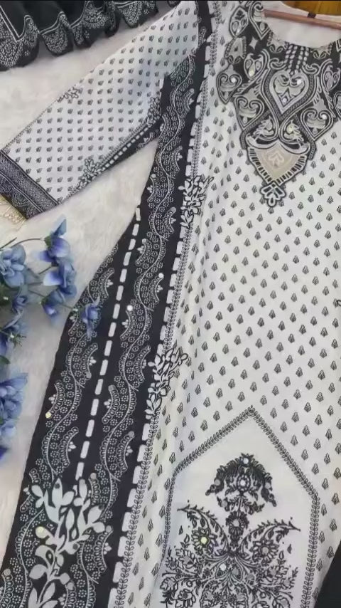 Dazzling 3-peice cotton Suite