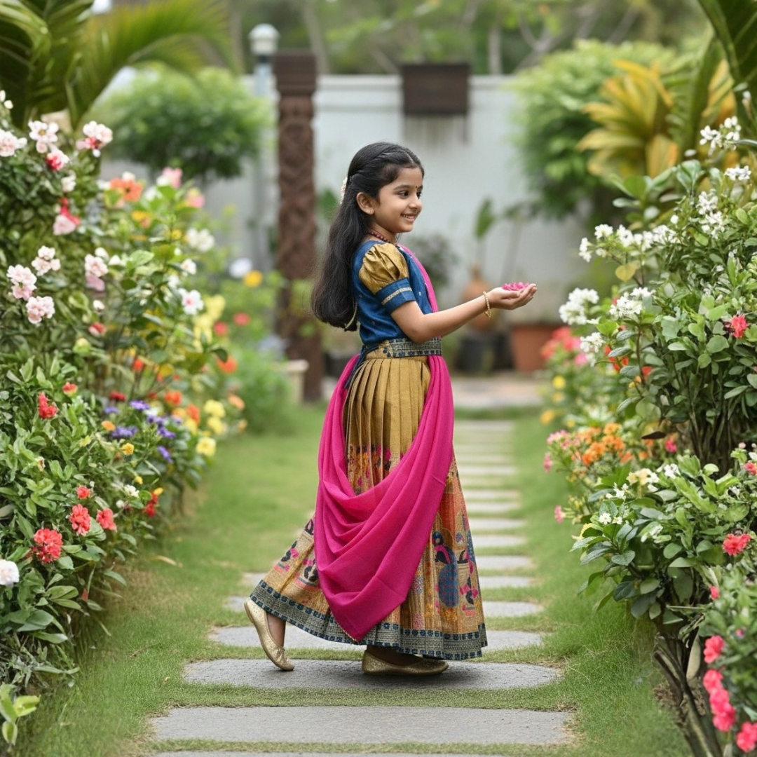 Premium Jacquard  Work Lehenga Collection For Kids
