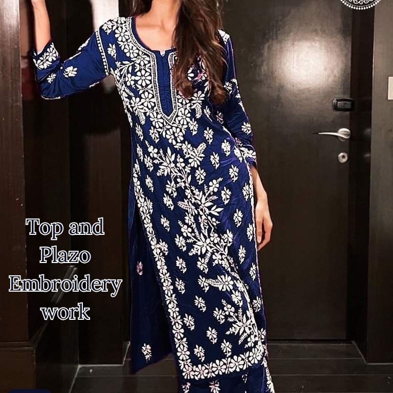 Classy Chikankari Embroidery 2Pcs Suit Collection For Women