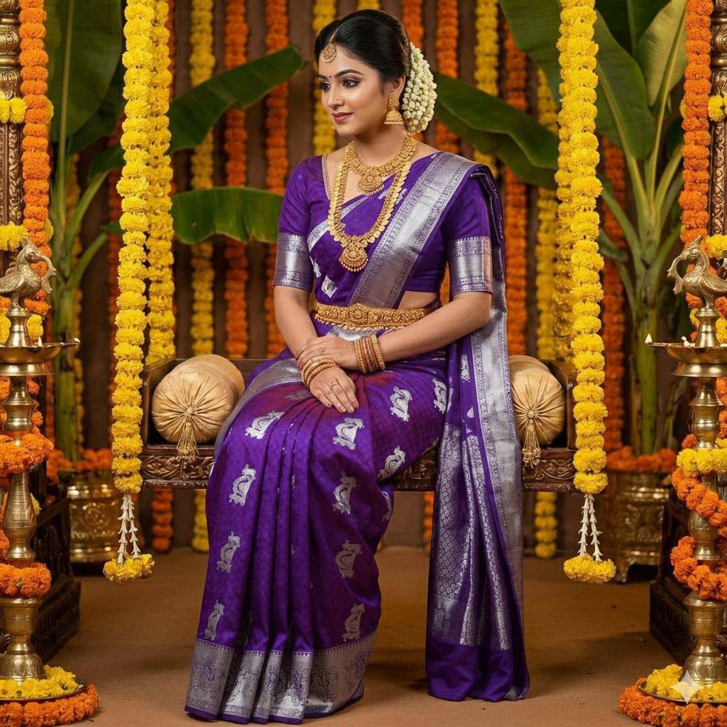 Elegant Soft Lichi Silk Saree Collection  For Women