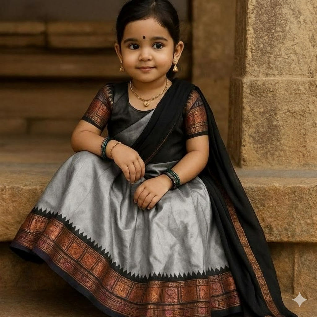 Adorable Kids Silk Saree Collection