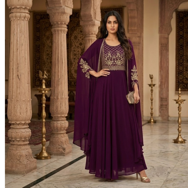 Stunning Georgette 3Pcs Gown  Collection For Women
