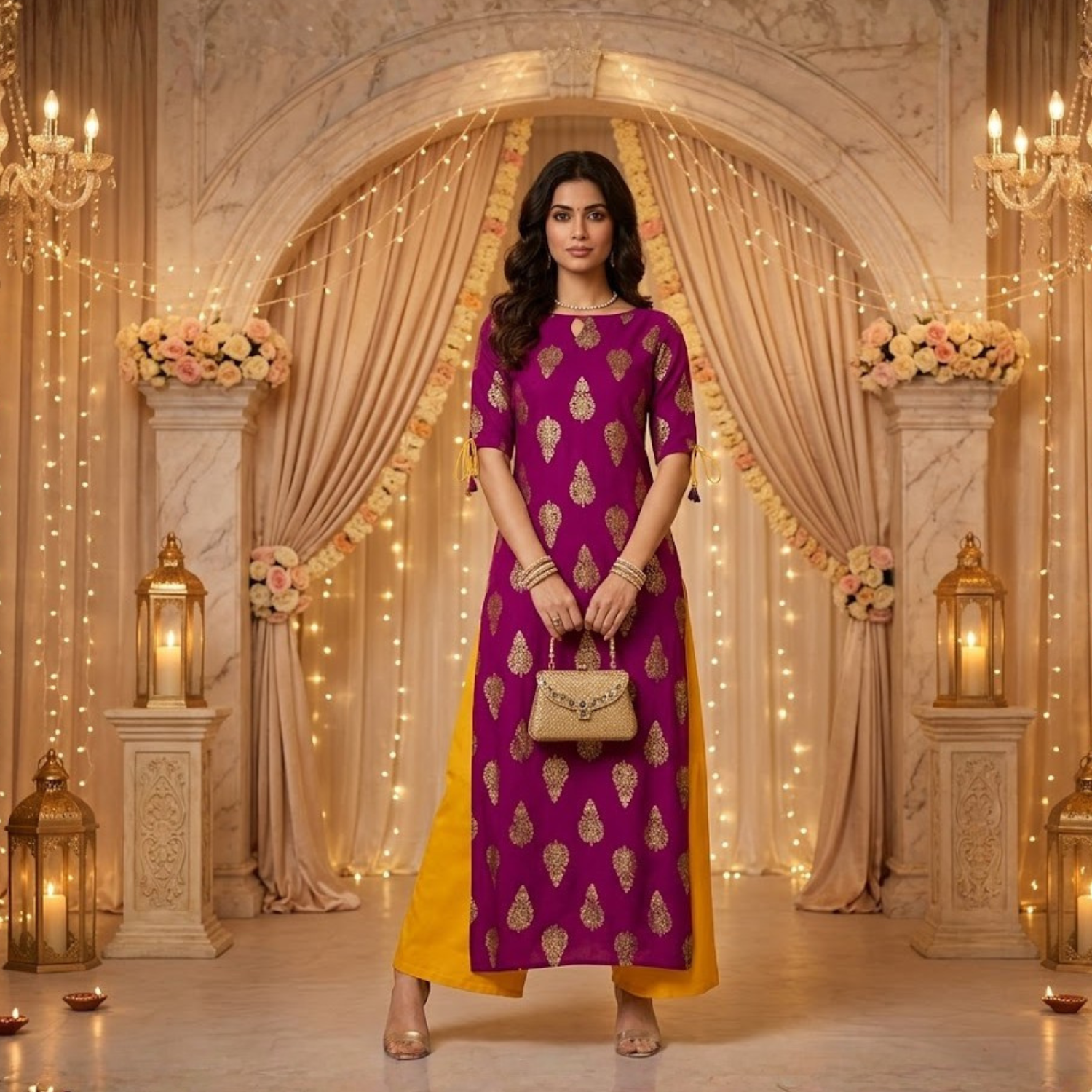 Printed ReadyMade 2PCS  Suit For Women  002