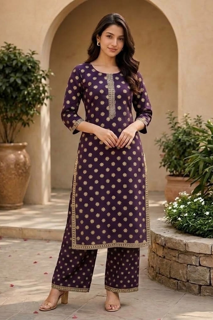 Premium Collection Plazzo Rayon 2PCS  Suit For Women 002