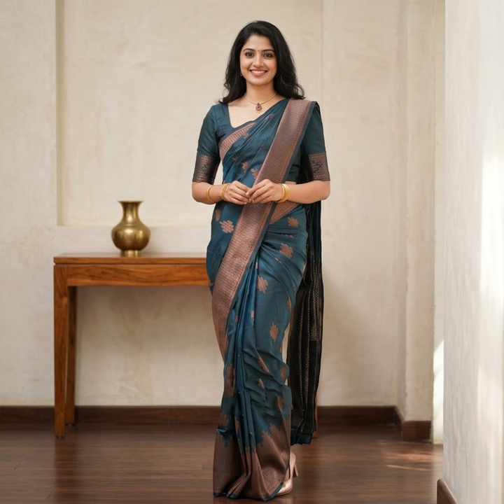 Elegant Pallu &amp; Jacquard Work Saree Collection For Women