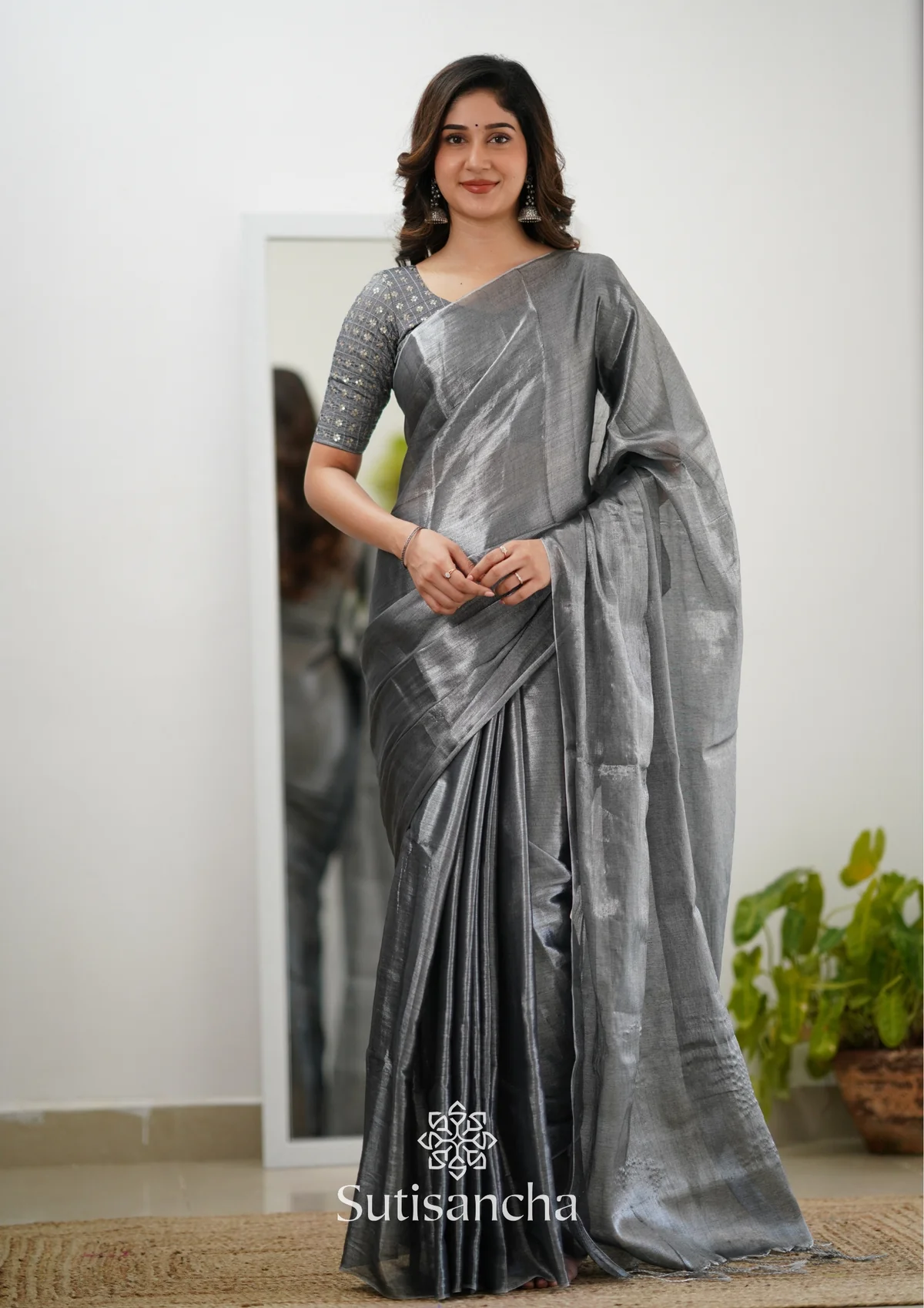 Ethereal Elegance  Plain  Silk Saree For Women