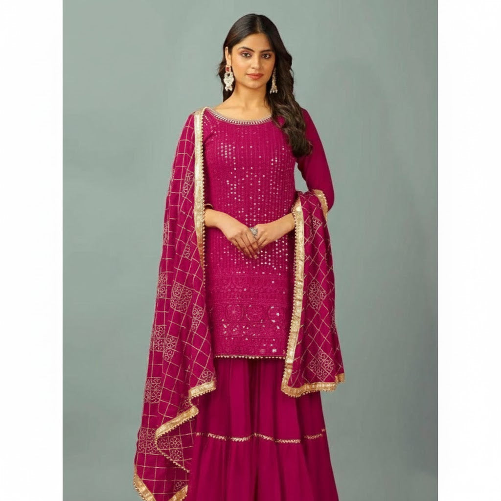 Elegant ReadyMade 3Pcs  Sharara Suit Collection For Women