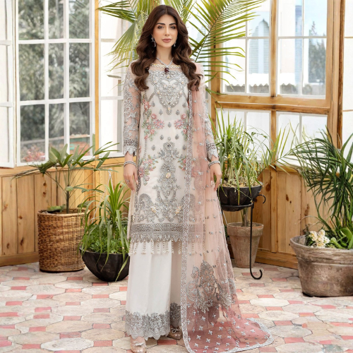 Ready To Wear Embroidery Sharara 3Pcs Suit For Women 003