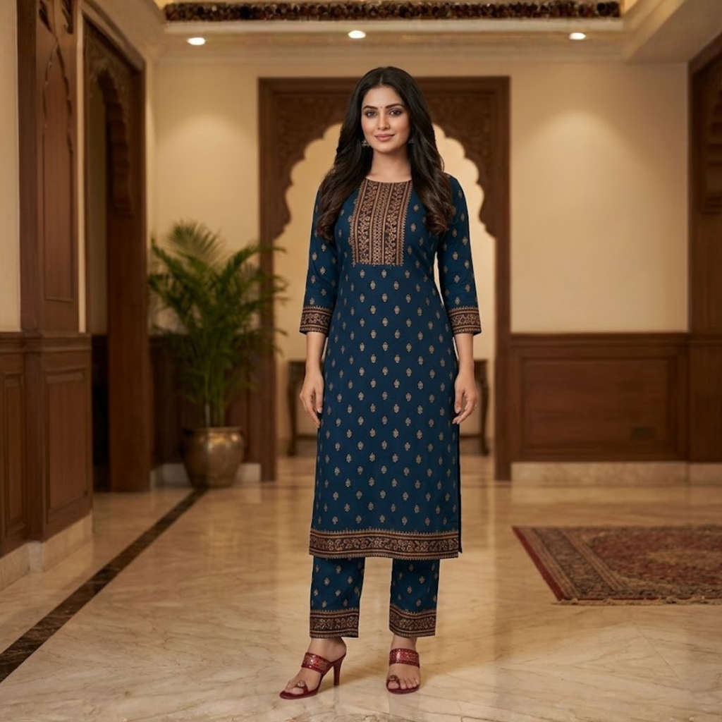 Premium Quality Ready To Wear Cotton 2PCS Suit  For Women 002