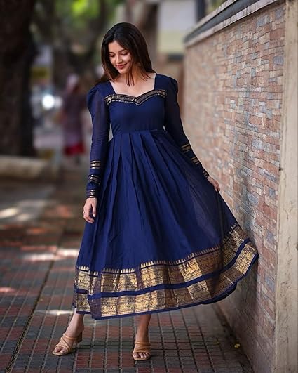 Butterfly Breeze Blue  Gown  For Women