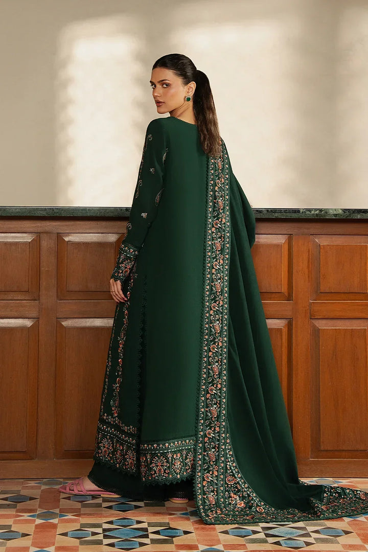 Forest Green &amp; Multi-Color: Embroidered Lawn Suit | Ready To Wear