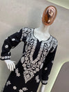 Rayon Cotton Chikankari Thread Embroidery work Kurti Sharara Set
