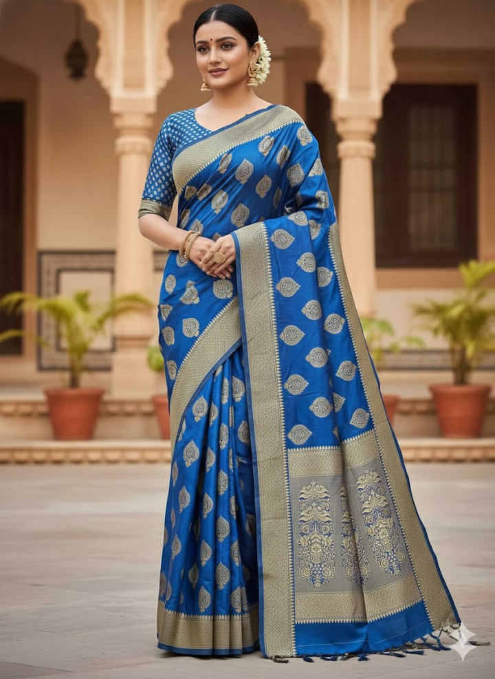 Maharani Collection: Exquisite Jacquard Silk Saree with Grand Pallu