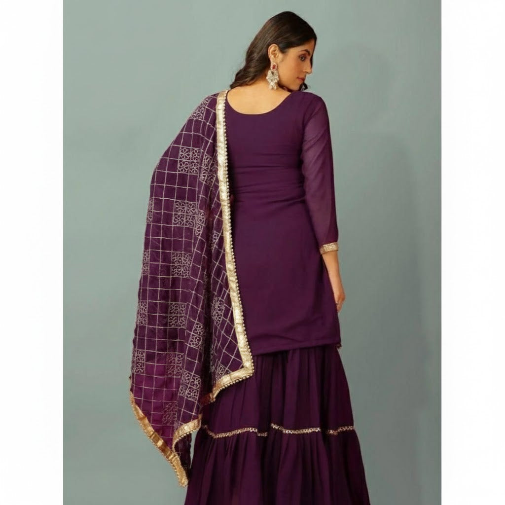 Elegant ReadyMade 3Pcs  Sharara Suit Collection For Women