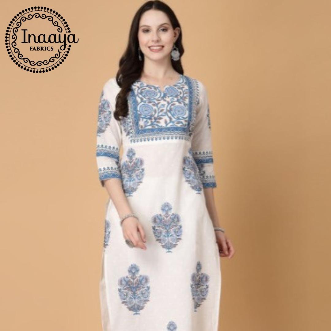 Designer Cotton Printed Ready to Wear Kurti  For Women 001