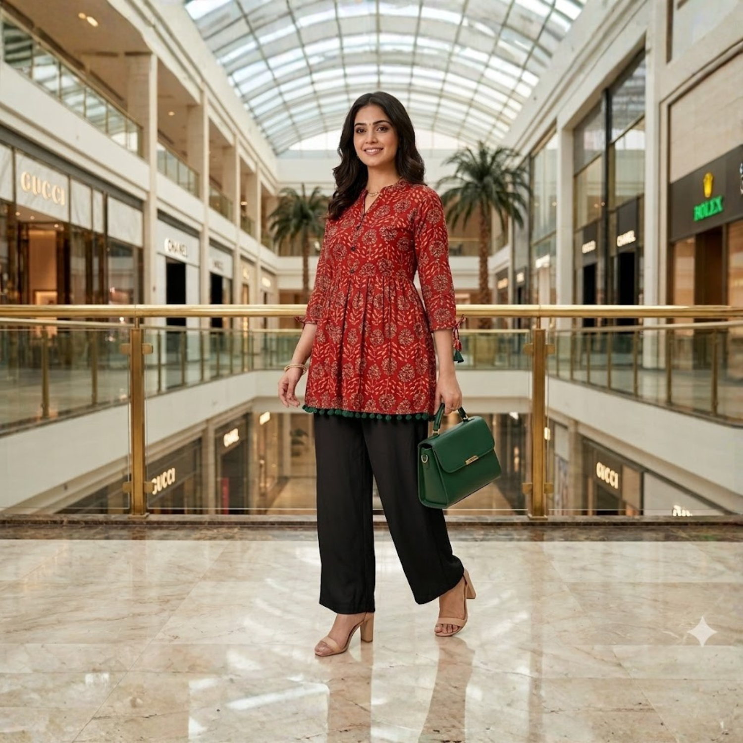 Designer Printed Cotton Tops Collection For Women