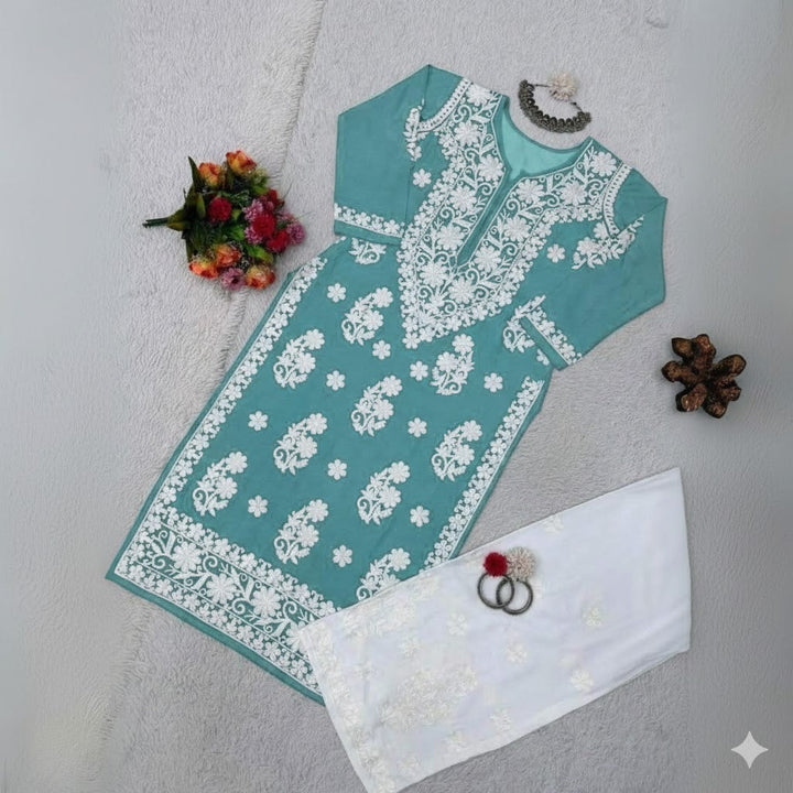 Premium Kurti Plazzo 2pcs Set For Women 001